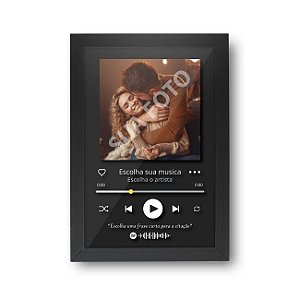 Quadro 3D Interativo Spotify- Personalize Com Sua Música