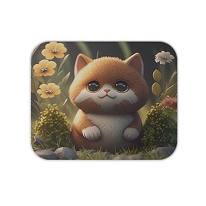 Mouse pad YENDOSTEEN borracha antiderrapante para jogos, gatinho gato bebê  fofo mouse com bordas costuradas