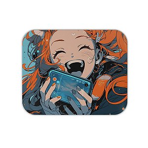 Mouse Pad em Tecido - Anime Girl - Ruiva Tech