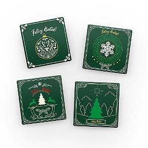 Porta Copos de acrílico - Arvores de Natal