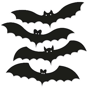 Kit Placas Decorativas 28x9 HALLOWEEN Morcegos - Beek