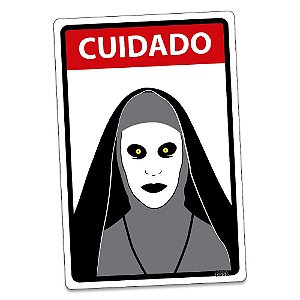 Placa Decorativa 24x16 HALLOWEEN Cuidado Freira - Beek