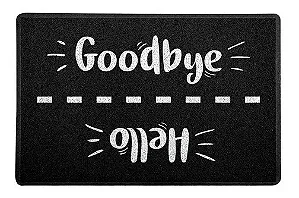 Capacho / Tapete - Hello Goodbye / Oi E Tchau - Preto - 60x40cm - Beek