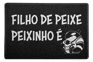 Capacho / Tapete - 60x40cm - Filho De Peixe Peixinho É - Preto - Neymar