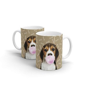 Caneca Cerâmica Beagle Chiclete - Beek