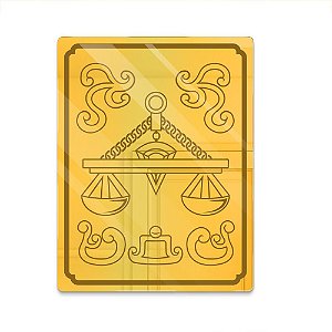 Espelho Decorativo feito em Acrílico Espelhado Dourado 3mm (38x50cm) - Armadura Libra