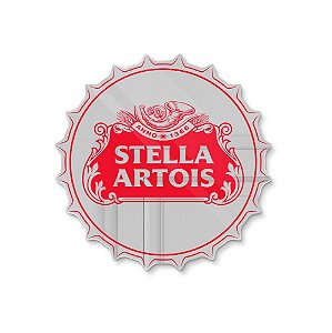 Espelho Decorativo feito em Acrílico Espelhado (35x35cm) - Tampinha Stella Artois