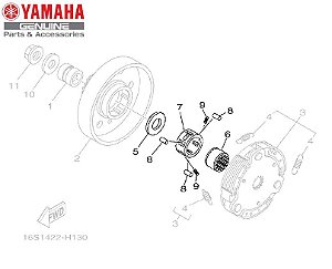 CONJUNTO INTERNO DA CAIXA DE EMBREAGEM DA CRYPTON 115 ORIGINAL YAMAHA