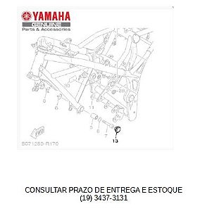 TAMPA DE BORRACHA DO CHASSI PARA MT-03 E YZF-R3 ORIGINAL YAMAHA (CONSULTAR PRAZO DE ENTREGA E ESTOQUE)