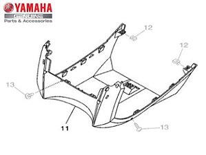 TAMPA INFERIOR DO PROTETOR DE PERNAS PARA AT115 NEO 2008 ORIGINAL YAMAHA