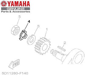 ARRUELA TRAVA DA PONTA DIREITA DO VIRABREQUIM PARA LINHA 250CC FAZER , LANDER E TÉNÉRÉ ORIGINAL YAMAHA