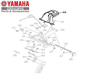 TAMPA DO PARALAMA TRASEIRO PARA MT-09 2020 A 2021 ORIGINAL YAMAHA