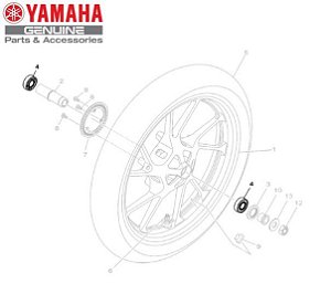 ROLAMENTO DA RODA DIANTEIRA PARA FZ25 NOVA FAZER 250 ABS ORIGINAL YAMAHA