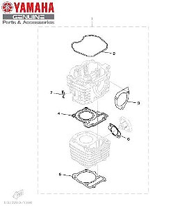 KIT DE GAXETAS SUPERIOR PARA YBR125 FACTOR 2017 A 2020 ORIGINAL YAMAHA (CONSULTAR ESTOQUE)