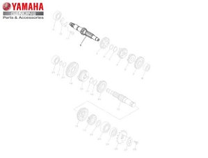 EIXO PRINCIPAL DA TRANSMISSAO PARA YBR125 , YBR125 FACTOR E XTZ125 ORIGINAL YAMAHA