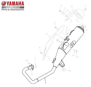 ESCAPAMENTO PARA YS150 FAZER 2014 A 2021 ORIGINAL YAMAHA