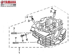 CABECOTE DO CILINDRO PARA YS150 FAZER E XTZ150 CROSSER ORIGINAL YAMAHA