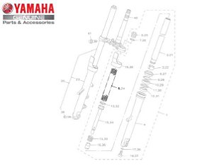 MOLA DA SUSPENSAO DIANTEIRA PARA YS250 FAZER 2012 A 2017 ORIGINAL YAMAHA