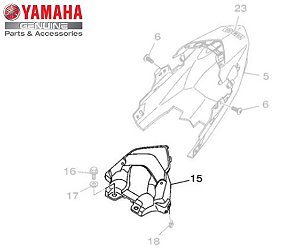 TAMPA DA LANTERNA PARA YS150 FAZER , YBR150 FACTOR E YBR125 FACTOR BLUE FLEX ORIGINAL YAMAHA