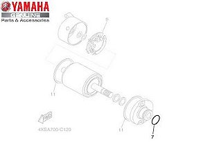 ANEL DE BORRACHA DA PONTA DO MOTOR DE PARTIDA PARA YS250 FAZER E FZ25 NOVA FAZER 250 ABS /DRAG STAR 650ORIGINAL YAMAHA