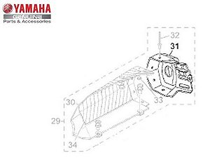 CAPA DIREITA DO ESCAPAMENTO PARA XT660Z TÉNÉRÉ ORIGINAL YAMAHA