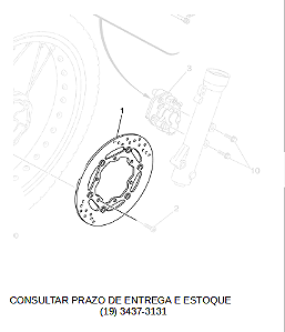 DISCO DE FREIO DIANTEIRO PARA XT660R E XT660Z TÉNÉRÉ ORIGINAL YAMAHA (CONSULTAR PRAZO DE ENTREGA E ESTOQUE)