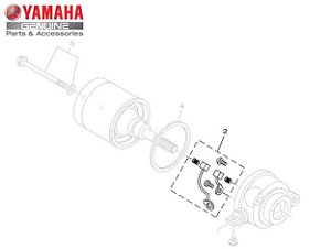 JOGO DE ESCOVAS DA PARTIDA DA FAZER 150 FACTOR 150 e CROSSER 150 ORIGINAL YAMAHA