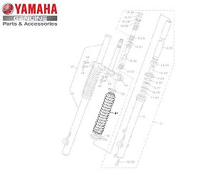 SANFONA OU PROTETOR DE POEIRA PARA XTZ125 ORIGINAL YAMAHA