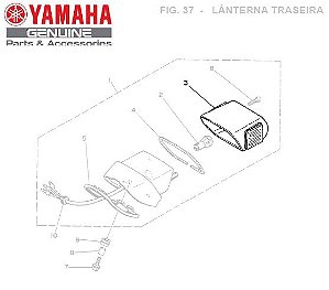 LENTE DA LANTERNA TRASEIRA PATA XV250 VIRAGO ORIGINAL YAMAHA