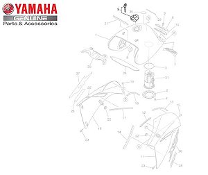 TAMPA DO TANQUE DE COMBUSTIVEL PARA XT660R ORIGINAL YAMAHA