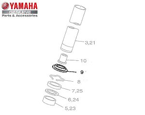 PROTETOR DE POEIRA DO GARFO DIANTEIRO PARA MT-03 E YZF-R3 ORIGINAL YAMAHA