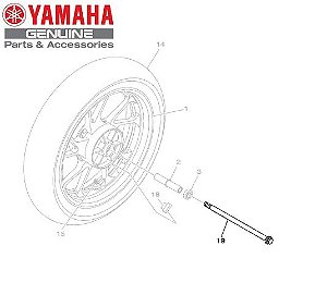 EIXO DA RODA TRASEIRA PARA FZ25 NOVA FAZER 250 ABS ORIGINAL YAMAHA