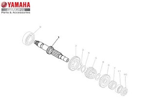 EIXO PRINCIPAL DO CAMBIO PARA TTR230 ORIGINAL YAMAHA