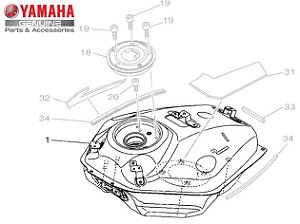 TANQUE DE COMBUSTIVEL PARA MT-07 ORIGINAL YAMAHA