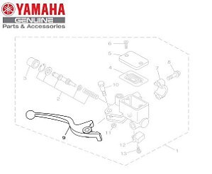 ALAVANCA DIREITA DO FREIO A DISCO PARA YBR125 2002 A 2008 ORIGINAL YAMAHA (*CONSULTAR ESTOQUE E PRAZO DE ENTREGA*)