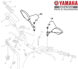 ESPELHO RETOVISOR PARA MT-07 ORIGINAL YAMAHA