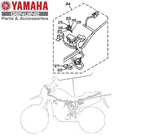 CHICOTE DE FIOS COMPLETO PARA XTZ250 NOVA LANDER ABS 2020 E 2021 ORIGINAL YAMAHA