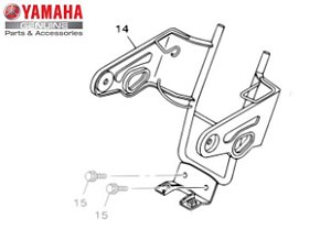 FIXADOR DO FAROL DIANTEIRO PARA YBR125 FACTOR 2009 A 2016 ORIGINAL YAMAHA