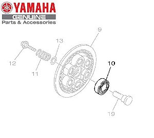 ROLAMENTO DE ESFERAS DO PLATÔ PARA YZF-R1 1998 A 2014 ORIGINAL YAMAHA