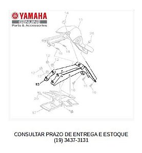 FIXADOR DO PARALAMA TRASEIRO PARA FZ25 2018 ATE 2023 NOVA FAZER 250 ABS ORIGINAL YAMAHA (CONSULTAR PRAZO DE ENTREGA E ESTOQUE)