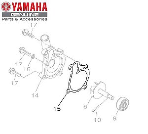 JUNTA DA TAMPA DA CAIXA DA AGUA PARA MT-03 E YZF-R3 ORIGINAL YAMAHA