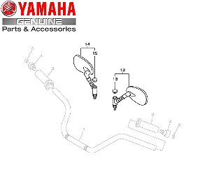 ESPELHO RETROVISOR PARA XVS950 MIDNIGHT STAR ORIGINAL YAMAHA