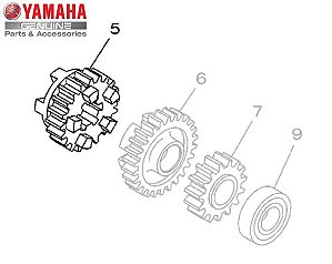 ENGRENAGEM MOTORA DA 3A MARCHA EIXO PRIMÁRIO PARA LINHA 250CC FAZER , LANDER E TÉNÉRÉ ORIGINAL YAMAHA