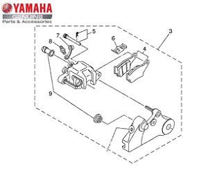 PINÇA DO FREIO TRASEIRO PARA XT660R E XT660Z TÉNÉRÉ ORIGINAL YAMAHA