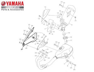 PROTETOR DO TUBO DE ESCAPE PARA MT-03 E YZF-R3 ORIGINAL YAMAHA