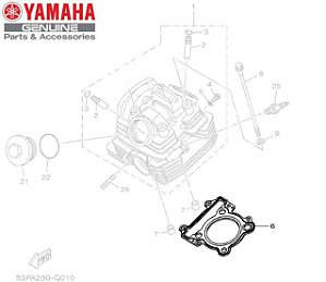 GAXETA ( JUNTA ) DE CABEÇOTE LINHA 250CC LANDER TENERE FAZER ORIGINAL YAMAHA