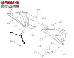 SUPORTE DO TANQUE PARA XTZ250Z TÉNÉRÉ ORIGINAL YAMAHA