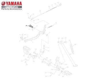 EIXO DO PEDAL DE FREIO TRASEIRO PARA XTZ125 , TTR-125 , TTR-230 , CROSSER 150 , XTZ250 TÉNÉRÉ ORIGINAL YAMAHA