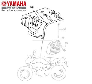 CHICOTE DE FIOS COMPLETO PARA YS250 FAZER 2011 A 2015 ORIGINAL YAMAHA