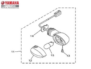 PISCA DIANTEIRO ESQUERDO PARA MT-09 2015 A 2019 ORIGINAL YAMAHA